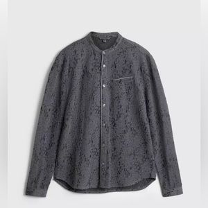 John Varvatos Glenn floral jacquard shirt S Small Grey new with tags $298